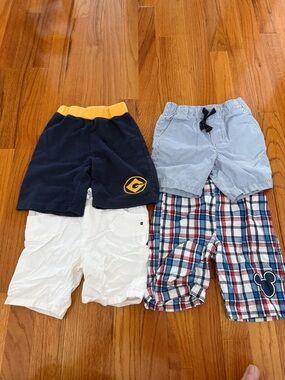 Multiples Navy Shorts with Yellow Waistband and Logo